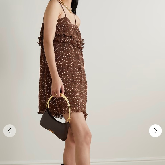 Brown Ganni mini dress - Picture 1 of 4